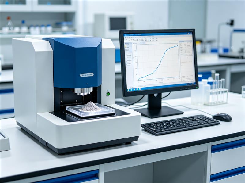 Лазерный анализатор гранулометрического состава ISO 13320 при измерении распределения частиц алмазного порошка